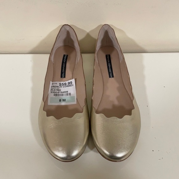 French Connection Shoes - French Connection, size 8, gold flat shoe